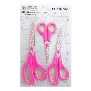 Kit Tesoura Tam Vr 3Und Flamingo Nybc