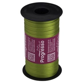Fita Cetim Progresso N.1 677 Verde Folha 100Mt Fita Cetim Progresso N.1 677 Verde Folha 100Mt