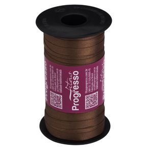 Fita Cetim Progresso N.1 391 Marrom 100Mt Fita Cetim Progresso N.1 391 Marrom 100Mt