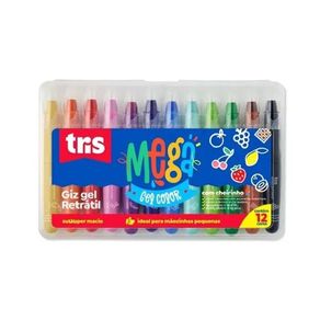Giz Retratil Mega Gel Color 12Cores Cjt