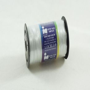 Fita Cetim Najar N.1 Poliester 65 Prata Claro 100Mt Fita Cetim Najar N.1 Poliester 65 Prata Claro 100Mt