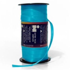 Fita Cetim Najar N.1 Poliester 21 Turquesa 100Mt Fita Cetim Najar N.1 Poliester 21 Turquesa 100Mt