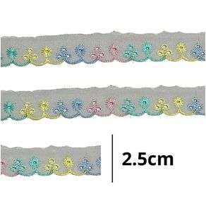 Bordado Ingles Ctl 2.5Cm 61 Mult 13,70Mt