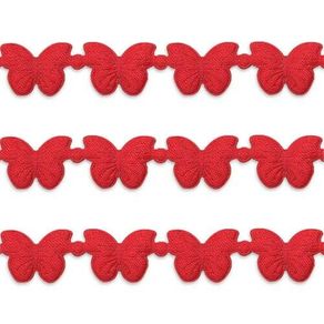 408 Passam Borboleta Cetim 5Mt 109-Vermelho 408 Passam Borboleta Cetim 5Mt 109-Vermelho