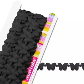 408 Passam Borboleta Cetim 5Mt 104-Preto 408 Passam Borboleta Cetim 5Mt 104-Preto