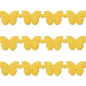 408 Passam Borboleta Cetim 5Mt 101-Amarelo
