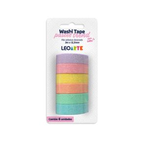 Washi Tape Pastel Trend Brilho 12,5Mmx3m 6Und Washi Tape Pastel Trend Brilho 12,5Mmx3m 6Und