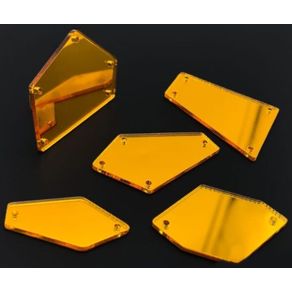 Chaton Mix Espelho com Furo Dourado C/200Und Chaton Mix Espelho com Furo Dourado C/200Und