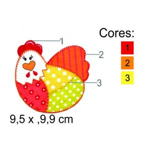 Aplic. Bord. M Galinha Laranja 3296 Und