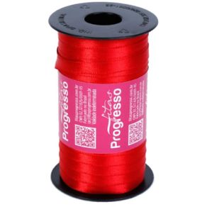 Fita Cetim Progresso N.1 209 Vermelho 100Mt