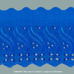 Bordado Ingles  Bp088 10Cm 011 Az Royal 13,70Mt Bordado Ingles  Bp088 10Cm 011 Az Royal 13,70Mt
