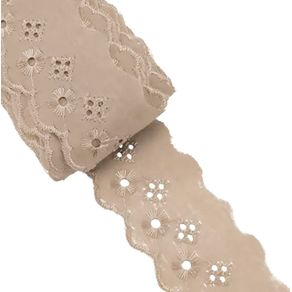 Bordado Ingles Bp065 5,0Cm 039 Bege 13,70Mt Bordado Ingles Bp065 5,0Cm 039 Bege 13,70Mt