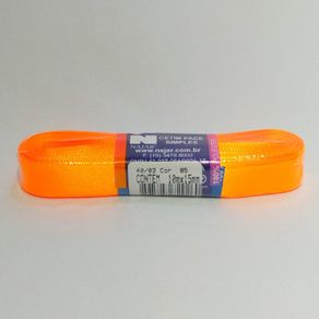 Fita Cetim Najar N.3 Poliester 85 Laranja Neon 10Mt Fita Cetim Najar N.3 Poliester 85 Laranja Neon 10Mt
