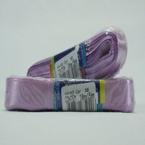 Fita Cetim Najar N.3 Poliester 33 Lavanda 10Mt Fita Cetim Najar N.3 Poliester 33 Lavanda 10Mt