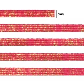 Elastico Crochet 7Mm Pink/Ouro Elastico Crochet 7Mm Pink/Ouro