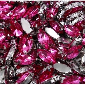 Chaton Engramp Navete 7X15mm Rosa Transp C/10Und Chaton Engramp Navete 7X15mm Rosa Transp C/10Und