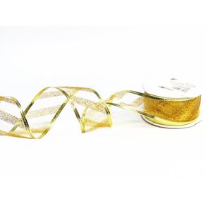 Art P/Fes Fita Arm Enf Natal 6B Ouro 3,8Cmx914cm 10Jds