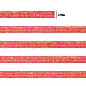 Elastico Crochet 7Mm Rosa Cit/Ouro