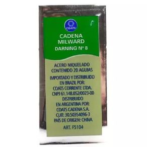 Agulha Darning Aco Niq N.8 Ct C/20Und Agulha Darning Aco Niq N.8 Ct C/20Und