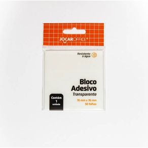 Bloco Ades Transp 76Mmx76mm 50F Cristal Bl