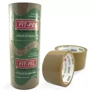 Fita Adesiva 45Mmx45m Marrom C/5Und Fitipel