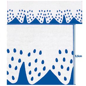 12 Bordado Morango Bco 10Mt