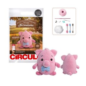 Kit Amigurimi Fazendinha-Cor Porquinho Kit Amigurimi Fazendinha-Cor Porquinho