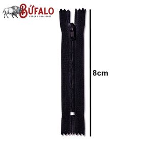 Fechos Ecler Nylon 08Cm 322 Preto C/100Und