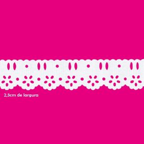 89 Passa Fita C/Lasynha Flor 216 Bco 10Mt