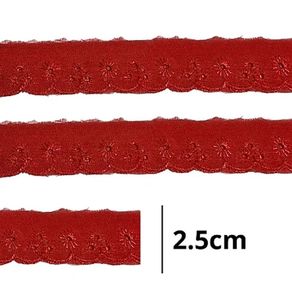 Bordado Ingles Ctl 61 2,5Cm 145 Verm 13,70Mt