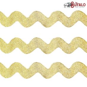 Sianinha 8Mm Ouro 100%Fibra de Poli 10Mt