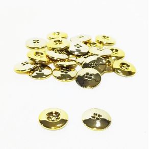 Botao 6057/24 4Furos Abs Dourado C/25Und Botao 6057/24 4Furos Abs Dourado C/25Und
