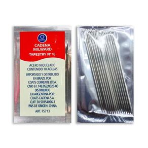 Agulha Bordar Tapestry Aco N.18 F5713 C/10Und Agulha Bordar Tapestry Aco N.18 F5713 C/10Und