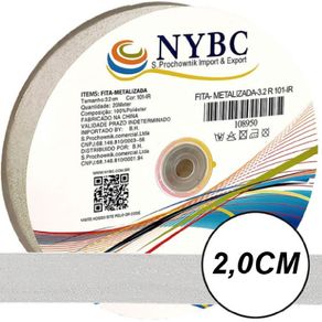 Fita Met Glitter 2Cm Cores Nybc Mt