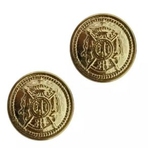 Botao 9250/40 Brasao Ouro 25Und Botao 9250/40 Brasao Ouro 25Und