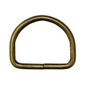 Meia Argola 25Mm Ouro Velho 10Und