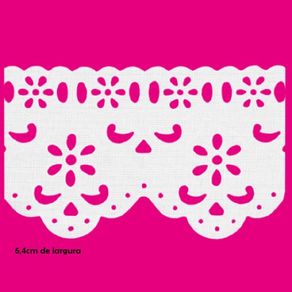 07 Passa Fita C/Bordado Bco 10Mt