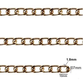 Corrente Nybc 7X10mm (1.8) Ouro Mt Corrente Nybc 7X10mm (1.8) Ouro Mt