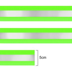 Fita Refletiva 5Cm Verde/Cinza Mt