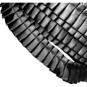 Fita Drapeada 25Mm Cor 3 Preto C/9,14Mt