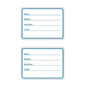 Etiqueta Escolar Ret 80X60cm Azul 12Und (606Esc) Etiqueta Escolar Ret 80X60cm Azul 12Und (606Esc)