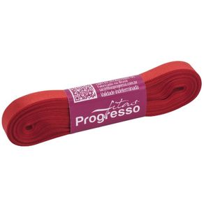 Fita Cetim Progresso N.2 1354 Vermelho Tomate 10Mt
