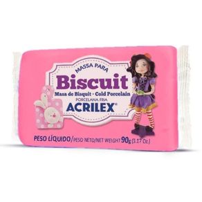 Massa para Biscuit Rosa Escuro 90G