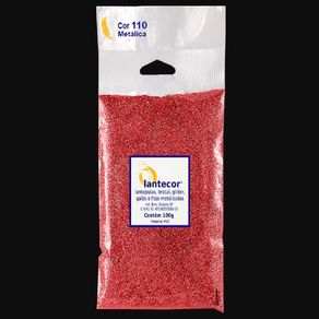 Glitter Poli Met 100G 110 Vermelha