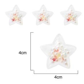 Aplique Plastico Perola/Estr 150111 Bco C/5Und