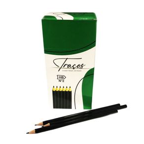 Lapis de Escrever Resina Hexagonal N.2 Preto Tracos C/144Und Lapis de Escrever Resina Hexagonal N.2 Preto Tracos C/144Und