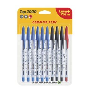 Esferografica Top 2000 6Az/1Vm/2Pto 10Und Bl