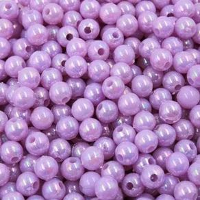Perola Bola Leitosa Irisada 6Mm Lilas A27 50G