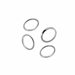 Argola de Latao Ref.108 Prata (Af042)