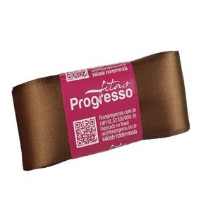 Fita Cetim Progresso N.9 391 Marrom 10Mt